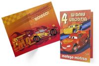 Karnet B6 DS-033 Urodziny 4 Auta. Wydawca: Kukartka. SmakLiter.pl Opakowanie Karnet B6 DS-033 Urodziny 4 Auta
