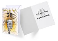 Opakowanie Karnet B6 GS-008 Urodziny 50 mikrofon