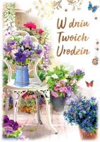 Opakowanie Karnet B6 PR-041 Urodziny kwiaty