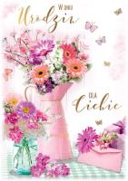 Opakowanie Karnet B6 PR-042 Urodziny kwiaty