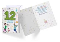 Opakowanie Karnet B6 PR-060 Urodziny 12 chłopiec