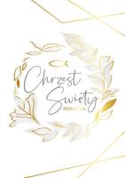 Opakowanie Karnet B6 PR-179 Chrzest złoty wianek