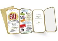Karnet PM-173 Urodziny 50 2021. Wydawca: Kukartka. SmakLiter.pl Opakowanie Karnet PM-173 Urodziny 50 2021