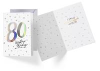 Opakowanie Karnet V-007 Urodziny 80