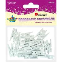 Opakowanie Klamerki drewniane białe 25szt