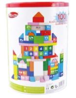 Opakowanie Klocki drewniane edukacyjne 100 el.