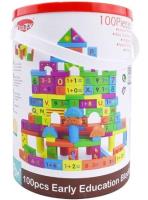 Opakowanie Klocki drewniane matematyczne 100 el.