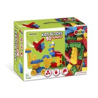 Klocki Kids Blocks 90 elementów. Wydawca: Wader. SmakLiter.pl Opakowanie Klocki Kids Blocks 90 elementów