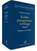 Okładka książki Kodeks postępowania cywilnego T.4 omentarz