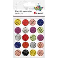 Opakowanie Kryształki samoprzylepne z cyrkoniami mix 20szt