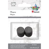 Opakowanie Magnesy okrągłe czarne 15mm 10szt