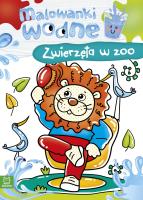 Malowanki wodne. Zwierzęta w zoo. Autor: Sylwia Kajdana. SmakLiter.pl Okładka książki Malowanki wodne. Zwierzęta w zoo