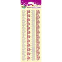 Opakowanie Naklejki koronka brokatowe mix 4szt