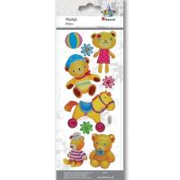 Opakowanie Naklejki wypukłe miękkie dla dziewczynki mix 9szt