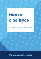 Okładka książki Nauka o polityce Skrypty akademickie