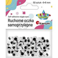 Opakowanie Oczy samoprzylepne bez rzęs 6x8mm owalne 50szt
