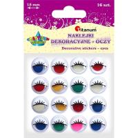 Opakowanie Oczy samoprzylepne z rzęsami 15mm 16szt