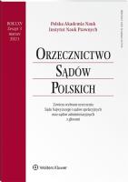 Okładka książki Orzecznictwo Sądów Polskich 3/2021