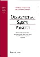 Okładka książki Orzecznictwo Sądów Polskich 4/2021