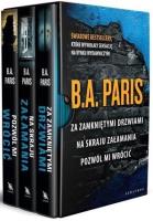 Pakiet: Za zamkniętymi.../Na skraju.../Pozwól.... Autor: Paris B.A.. SmakLiter.pl Okładka książki Pakiet: Za zamkniętymi.../Na skraju.../Pozwól...