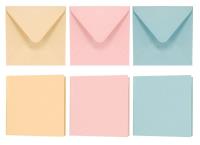 Opakowanie Papeteria 14x14cm korowa 5 kopert + 5 kart