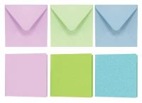 Opakowanie Papeteria 14x14cm korowa 5 kopert + 5 kart