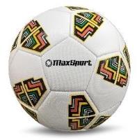 Opakowanie Piłka nożna Max Sport biała z wieloma kolorami