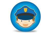 Opakowanie Piłka PVC 230MM - Policjant