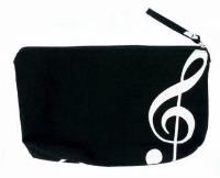 Opakowanie Piórnik kosmetyczka czarny z kluczem wiolinowym