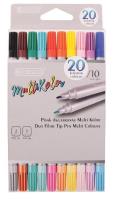 Opakowanie Pisaki dwustronne multikolor 20 kolorów