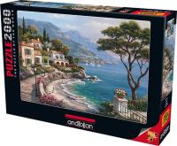 Puzzle 2000 Domy nad jeziorem. Wydawca: Anatolian. SmakLiter.pl Opakowanie Puzzle 2000 Domy nad jeziorem