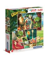 Puzzle 2x60 Gigantosaurus. Wydawca: Clementoni. SmakLiter.pl Opakowanie Puzzle 2x60 Gigantosaurus
