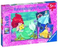 Opakowanie Puzzle 3x49 Wieczór Księżniczek Disneya