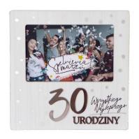 Ramka Moments RM-018 Urodziny 30 biała. Wydawca: Kukartka. SmakLiter.pl Opakowanie Ramka Moments RM-018 Urodziny 30 biała