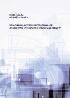 Samoregulacyjne kształtowanie zachowań rynkowych... Autor: Majecka Beata, Andrzej Letkiewicz. SmakLiter.pl Okładka książki Samoregulacyjne kształtowanie zachowań rynkowych..