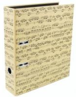 Opakowanie Segregator A4 kremowy w nuty - 70 mm