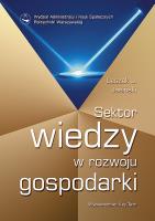 Sektor wiedzy w rozwoju gospodarki. Autor: Jasiński Leszek Jerzy. SmakLiter.pl Okładka książki Sektor wiedzy w rozwoju gospodarki