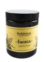 Skarby Roztocza Świeca z wosku pszczelego w słoiku 180ml . Producent: Skarby Roztocza. SmakLiter.pl Zdjęcie produktu Skarby Roztocza Świeca z wosku pszczelego w słoiku 180ml