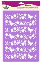 Opakowanie Szablon plastikowy A4 kwiaty, motyle mix fioletowy