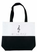 Opakowanie Torba czarno-biała - All I Need Is Music, klucz...