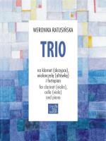 Trio na klarnet, wiolonczelę i fortepain. Autor: Weronika Ratusińska. SmakLiter.pl Okładka książki Trio na klarnet, wiolonczelę i fortepain