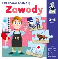 Układam i poznaję Zawody Kapitan Nauka. Autor: Urbaniak Katarzyna. SmakLiter.pl Okładka książki Układam i poznaję Zawody Kapitan Nauka