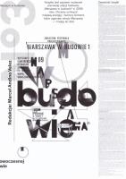 Warszawa w Budowie 1. Autor:   Praca zbiorowa. SmakLiter.pl Okładka książki Warszawa w Budowie 1