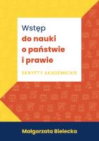 Okładka książki Wstęp do nauki o państwie i prawie Skrypty akademickie