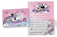 Opakowanie Zaproszenie ZD-016 Minnie, jednorożec (5 szt.)