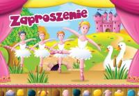 Opakowanie Zaproszenie ZZ-028 Urodziny baletnice (5 szt.)