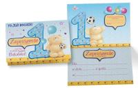 Opakowanie Zaproszenie ZZ-037 Roczek chłopiec (5 szt.)