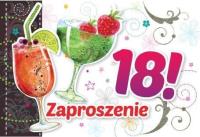 Opakowanie Zaproszenie ZZ-038 Urodziny 18 drinki (5 szt.)