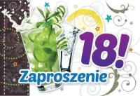 Opakowanie Zaproszenie ZZ-039 Urodziny 18 drinki (5 szt.)