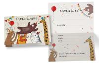 Opakowanie Zaproszenie ZZ-076 Uniwersalne zwierzęta (5 szt.)